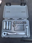 Sears Craftsman Usa Nos 12PC Socket Wrench Ratchet Set 3/8 Drive Metric 34787. Fixed Price $69.95.