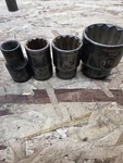 Husky Pro 1/2 Drive 12 Pt Impact Shallow Sockets 7/16 5/8 13/16 1-1/4 Used 4PC. Fixed Price $14.99.