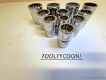 Snap-on Tools Usa New 11PC 3/4" Drive Sae Chrome 12PT Shallow Socket Set 411LDH. Fixed Price $899.99.