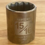 Craftsman 15/16" Shallow Socket 12 Point 1/2" Drive 3485 Made Usa Beauty!. Fixed Price $14.99.
