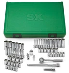Sk Tools Pc 1/4" Drive Pt Std And Deep Sae Metric Socket Set (91860). Fixed Price $356.09.