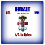 Kobalt 1/4" Drive Shallow Sockets - Sae Inch Metric Mm 6 Point Pt Any Size New. Fixed Price $8.99.