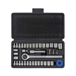 Ultra Steel 40PC Socket Set With Ratchet Driver, 1/4" And 3/8" Metric Sae. Fixed Price $29.99.