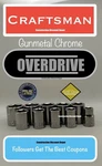 10 Craftsman Overdrive 3/8" Gunmetal Chrome Metric Socket Set Tight Torque. Fixed Price $25.99.