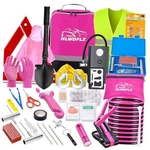 Car Emergency Kit, Vehicle Truck Safety 91PCS Pink. Fixed Price $79.10.