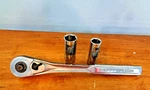 Craftsman 1/2 Drive Ratchet And 2- Spark Plug Sockets 13/16" & 5/8". Fixed Price $19.50.