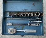 Vintage Indestro 1/4 Drive Socket Set No. S6102 - As Pictured L Nice. Fixed Price $57.95.