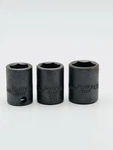 3PC Vintage Set Husky Usa 14MM 15MM 17MM Metric Impact Socket 6PT 3/8" 28517 H7. Fixed Price $14.24.