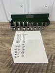 Vintage Green S-k Tools Box Chicago Illinois 60632 3"X 15" 16 Sockets Set. Fixed Price $35.97.