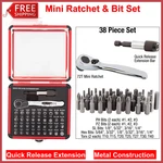 Sunex 9726 Mini Ratchet And Set, 1/8 - 1/4 S2 Bits, 5/64 Hex. Fixed Price $43.23.