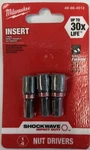 Milwaukee 49-66-4512 Shockwave 1/4" Insert Nutdriver (3 Pk). Fixed Price $14.24.
