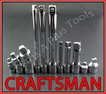 Craftsman Hand Tools 11PC Ratchet Wrench Socket Extension Universal Adapter Set. Fixed Price $33.94.