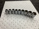 Craftsman 3/8 Inch Drive Max Axess Metric Socket Set Pieces 10MM - 19MM. Fixed Price $54.00.