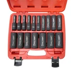 17PC Cal Hawk 1/2" Dr. 6 Point Sae Deep Impact Sockets Chrome Vanadium Crv Set. Fixed Price $64.99.