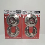 2 Pair Closest Pole Socket John Sterling Heavy Duty CD-0010-BN Brush Nickel. Fixed Price $13.00.