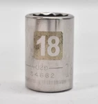 Craftsman 3/8" Drive Socket Metric Etched Genuine Oem Chrome Tool 18MM 34662. Fixed Price $8.74.