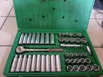 Sk Tools 47 Piece 1/2" Drive 6-PT Std And Deep Sae Metric Socket Set. Fixed Price $340.00.