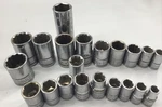 Powerbuilt Chrome Sockets Mixed Lot 21 Std Some Metric Multiple Drive Sizes. Fixed Price $19.74.