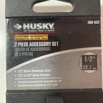 Husky Pc Set 1/2" Drive Universal Joint & To 3/8" Adapter. Fixed Price $5.99.