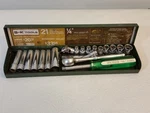 Vintage Sk Tools Pc. #4921 1/4" Drive Socket Set W/ Metal Box. Fixed Price $65.00.