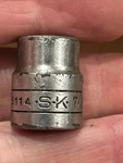 Sk S-k 45114 7/16" Socket 3/8" Drive Point Chrome. Fixed Price $7.99.