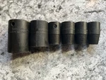 6 Snap On Tools IMFS320, 1"-3/8 1/2" Drive Point Impact Sockets Free Shipping. Fixed Price $44.00.