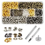 600PCS 3/16 Metal Eyelets Grommets Kit With Tools Storage For Diy Crafts. Fixed Price $15.94.