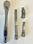 Milwaukee 48-22-9038 3/8 Dr 8.25 Chrome Ratchet Handle W/ Extensions. Fixed Price $39.00.