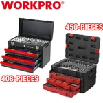 Workpro 450PC/408PC Mechanics Tool Set Socket Wrench Ratchet Heavy Duty Case Box. Fixed Price $189.99.