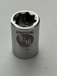 Armstrong Tools Made Usa 3/8" Drive 8-POINT 9/16" #11-418. Fixed Price $22.00.