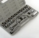 New Atf 25 Pc 1/2" Drive Sae And Metric Sized Socket Wrench Tool Set Kit. Fixed Price $28.95.