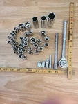 Huge Vintage Husky 43 Lot! Usa Made Tools!! 1/4 ,3/8 & 1/2 Sockets/extn. Fixed Price $54.98.