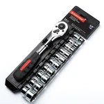 Maxpower 11PC 3/8" Drive Ratchet Socket Set Metric 8-19MM Quick Release W/ Rack. Fixed Price $38.23.