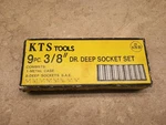 Vintage Kts Tools 9 Pc. Impact Socket Set Red Metal Case 3/8 Drive 6 Point. Fixed Price $19.55.