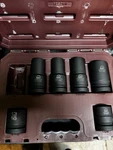 Matco 1" Drive Piece Sae Point Adv Wheel Service Socket Set Part No. SEP76V. Fixed Price $180.00.