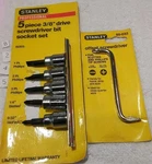 2PC Stanley 65-033 5PC 3/8" Screwdriver Bit Socket & Offset.... Fixed Price $28.56.