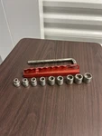 Indestro 2104 Pee-wee 3/8 Hex Drive Set + Ell Handle 1930S. Fixed Price $31.49.