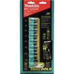 Makita B-34833 Impact Gold 9PC. 3/8" Dr. Sae Socket Set, 15 Tilt Adapter. Fixed Price $59.50.