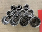 Nos Craftsman 11 Piece Socket Set 12 Pt 3/8" Drive 1/4 - 7/8 Usa Sae. Fixed Price $36.00.