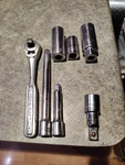 Vintage Craftsman Usa Socket Lot - 7 Pieces Wrench Ratchet 1 Stanley. Fixed Price $49.99.