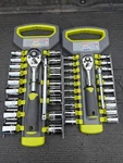 Rare Sears Craftsman Evolv 1/4 & 3/8 Drive Socket Ratchet Sets Sae Metric 98969. Fixed Price $149.00.