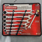 Craftsman 8PC Combination Ratcheting Wrench Set Sae 5/16-3/4 Chrome 922984 Tool. Fixed Price $74.99.