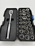 Hart 30-PIECE Socket Set Ratchet Wrench Tool Kit Case Used Good H2. Fixed Price $31.50.