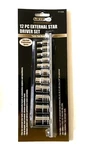 12PC Grip Tools Female External Star E-torx Socket Bit Set 1/4 3/8 Drive 71104. Fixed Price $17.99.