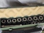 16PC John Deere Mix Socket Set 3/4" Drive Sae To 1-7/8" Extension Metal Box. Fixed Price $162.77.