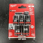Milwaukee 49-66-7035 Shockwave 3/8" Impact Duty Drive Sae Socket Set Pc. Fixed Price $20.96.