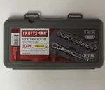 Vintage Craftsman 10PC 3/8-IN Drive 6-POINT Ratchet Wrench Socket Set Made Us. Fixed Price $38.00.