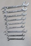 Snap-on Tools 9 Pc Sae Four-way Angle Head Open-end Wrench 3/8" 15/16". Fixed Price $239.95.