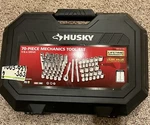 Husky Mechanics Tool Set 3/8 Inch Drive Chrome Alloy Steel Ratchet Socket 70 Pcs. Fixed Price $63.75.