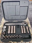 Craftsman Deep Sockets Set 1/2-IN Drive Inch Point 17 Piece Case Usa 12 Pt. Fixed Price $90.00.